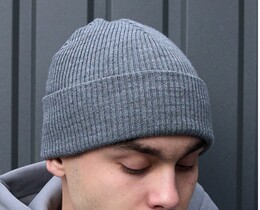 Фото - Демисезонная серая базовая шапка Staff gray basic2 - Men box
