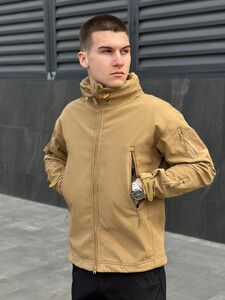 Фото - Демисезонная мужская куртка Pobedov Fearless. Цвет: койот - Men box