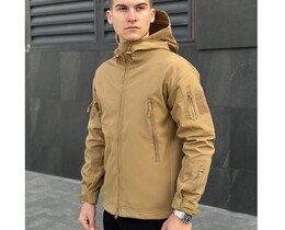 Фото - Демисезонная мужская куртка Pobedov Fearless. Цвет: койот - Men box