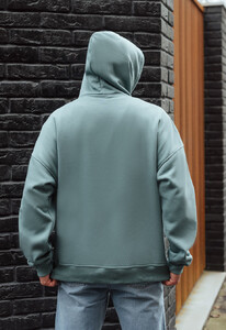 Фото - Утепленное бирюзовое худи Staff turquoise oversize fleece - Men box