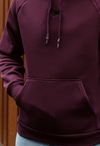 Фото - Теплое бордовое худи Staff dark bordo logo oversize fleece - Men box