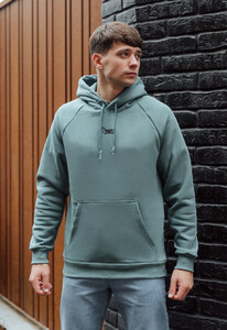 Фото - Худи зимнее Staff turquoise logo oversize fleece - Men box