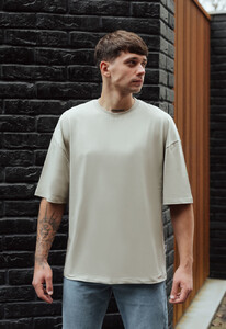 Фото - Базова чоловіча футболка Staff gray oversize - Men box
