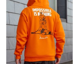 Фото - Теплое оранжевое худи Staff impossible is nothing fleece - Men box