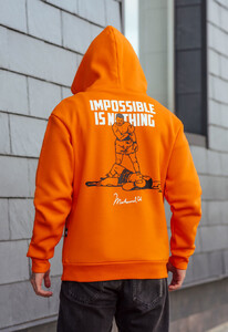Фото - Теплое оранжевое худи Staff impossible is nothing fleece - Men box