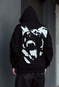 Фото - Черное оверсайз худи Staff dogface oversize fleece - Men box