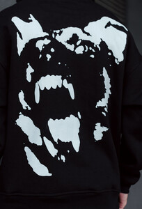 Фото - Черное оверсайз худи Staff dogface oversize fleece - Men box