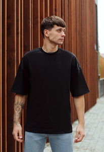Фото - Чорна оверсайз футболка Staff black oversize basic - Men box