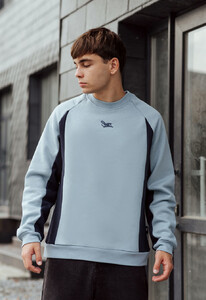 Фото - Блакитний світшот Staff light blue logo oversize fleece - Men box