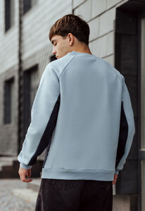 Фото - Блакитний світшот Staff light blue logo oversize fleece - Men box