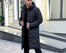 Фото - Базовая мужская куртка-пальто Pobedov Zmist черного цвета - Men box