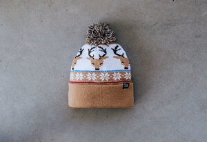 Фото - Зимова шапка з новорічним принтом Staff brick & white pattern - Men box