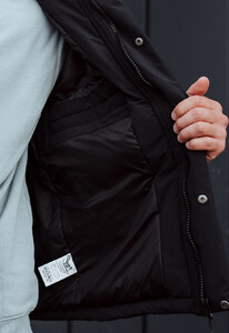 Фото - Черно-серая зимняя куртка Staff ik black & gray reflective - Men box