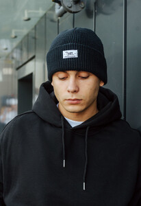 Фото - Шапка зимняя мужская темно-синяя Staff navy basic logo - Men box