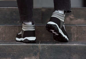 Фото - Зимние черно-серые кроссовки Staff gray & black - Men box