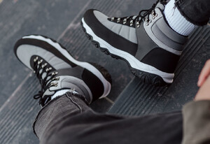 Фото - Зимние черно-серые кроссовки Staff gray & black - Men box