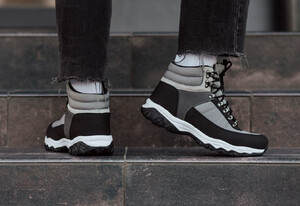 Фото - Зимние черно-серые кроссовки Staff gray & black - Men box