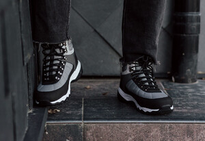 Фото - Зимние черно-серые кроссовки Staff gray & black - Men box