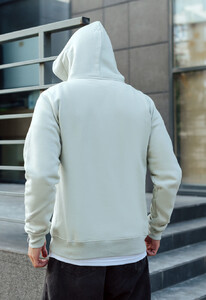 Фото - Утепленное мужское худи Staff light gray olive basic fleece - Men box