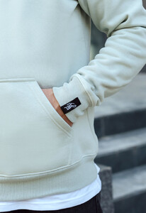 Фото - Утепленное мужское худи Staff light gray olive basic fleece - Men box