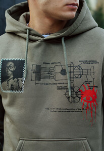 Фото - Худи цвета хаки Staff red eye fleece - Men box