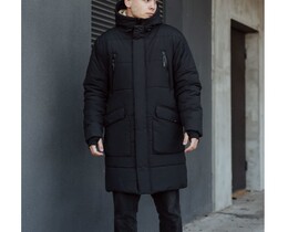 Фото - Черная зимняя парка Staff no navy - Men box