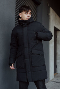 Фото - Черная зимняя парка Staff no navy - Men box