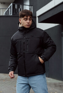 Фото - Зимняя универсальная черная куртка Staff b black2 logo - Men box
