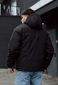 Фото - Зимняя универсальная черная куртка Staff b black2 logo - Men box