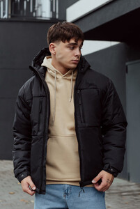 Фото - Зимняя универсальная черная куртка Staff b black2 logo - Men box