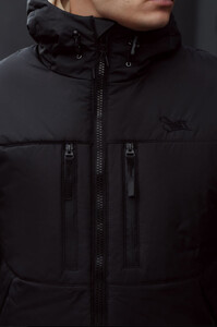 Фото - Зимняя универсальная черная куртка Staff b black2 logo - Men box