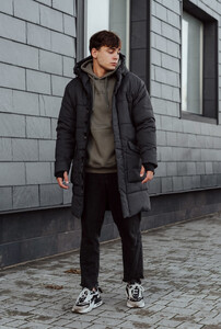 Фото - Зимова парка сірого кольору Staff no dark gray - Men box