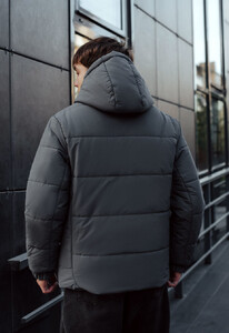 Фото - Зимняя куртка серого цвета Staff no gray - Men box