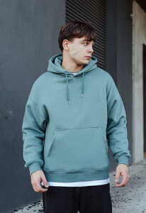 Фото - Бирюзовое оверсайз худи Staff turquoise oversize fleece - Men box