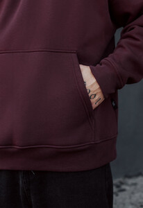 Фото - Худи бордовое утепленное Staff bordo basic oversize fleece - Men box