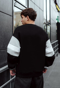 Фото - Зимний оверсайз свитшот Staff black logo oversize fleece - Men box