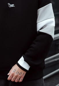Фото - Зимний оверсайз свитшот Staff black logo oversize fleece - Men box