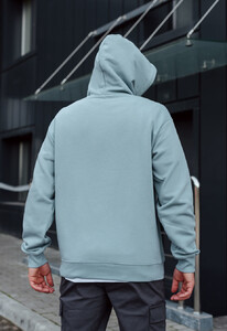 Фото - Однотонное голубое худи Staff light blue basic oversize fleece - Men box