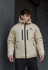 Фото - Зимняя куртка пуховик Staff br beige logo - Men box