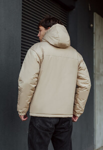 Фото - Зимняя куртка пуховик Staff br beige logo - Men box