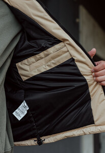 Фото - Зимняя куртка пуховик Staff br beige logo - Men box