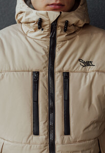 Фото - Зимняя куртка пуховик Staff br beige logo - Men box