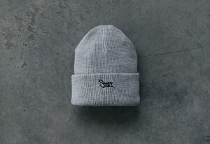 Фото - Сіра тепла шапка з логотипом Staff gray logo - Men box