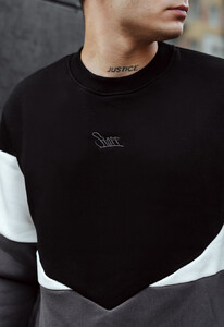 Фото - Трехцветный теплый свитшот Staff black & gray logo fleece - Men box