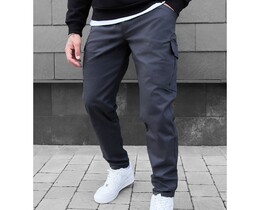 Фото - Молодежные серые штаны карго Staff cargo nix dark gray - Men box