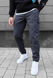Фото - Молодежные серые штаны карго Staff cargo nix dark gray - Men box