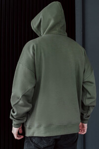 Фото - Теплое худи цвета хаки Staff dark khaki basic oversize fleece - Men box