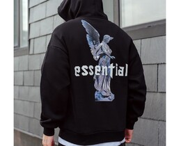 Фото - Черное худи с принтом Staff essential oversize fleece - Men box
