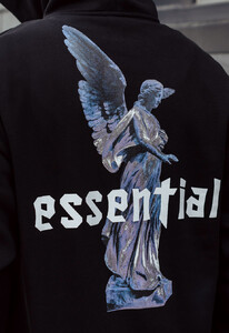 Фото - Черное худи с принтом Staff essential oversize fleece - Men box