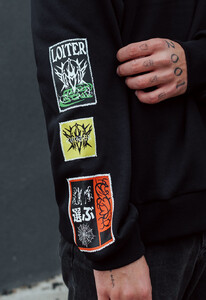 Фото - Черный оверсайз свитшот Staff loiter oversize fleece - Men box